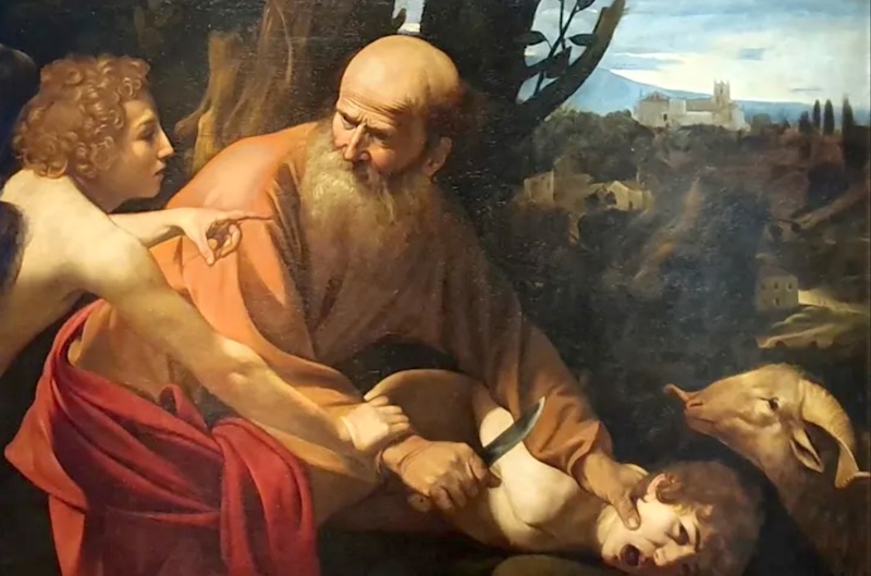 Le sacrifice d'Abraham par Caravage